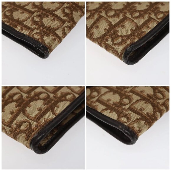 Christian Dior Trotter Canvas Shoulder Bag Brown Gold Auth - Picture 16 of 16